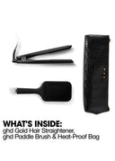 ghd Gold Hair Straightener Festive Gift Set In Black