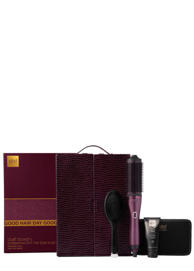 ghd Duet Blowdry Hair Dryer Brush Festive Gift Set In Cherry Chic