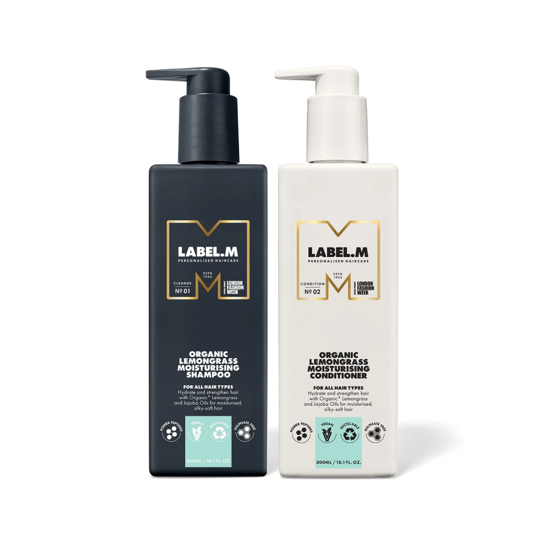 LABEL.M Organic Lemongrass Shampoo & Conditioner Moisturising Set