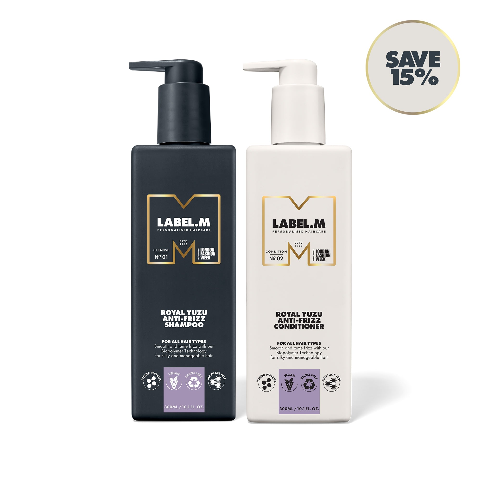 LABEL.M Royal Yuzu Shampoo & Conditioner Anti-Frizz Set