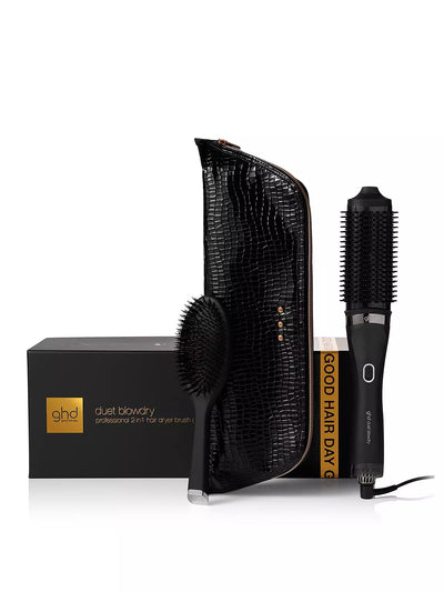 ghd Duet Blowdry Hair Dryer Brush Gift Set In Black
