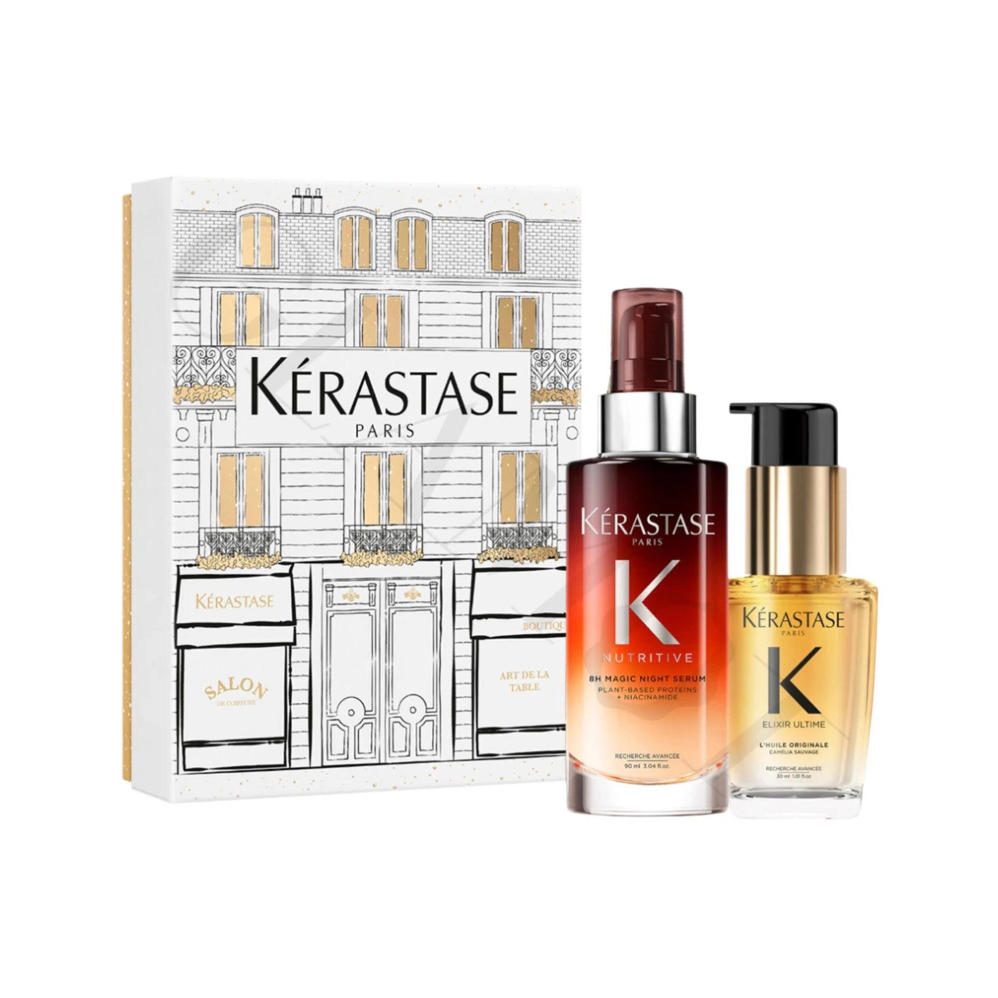 Kérastase Elixir and 8HR Magic Night Serum Iconic Holiday Gift Set